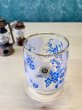 画像2: 佐々木グラス　　小さめの青金グラス　花柄　ブルー　1個　 (2)