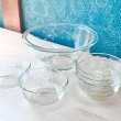 画像7: PYREX　大きなガラスボウル1個とガラス器5個　バスケット付き　ガーデンフラワー (7)