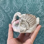 画像5: ベイビーわるきゅーれドラマタイアップ品　白鳥の陶器製小物入れ　vintage　 (5)