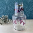 画像1: ADERIAアデリア　紫の三ツ葉冠水瓶　ガラスピッチャー　PG55 (1)