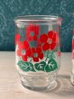 画像2: 昭和のワンカップグラス　vintage　各種　赤　花柄　GL288 (2)