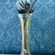 画像2: 手作りガラス　花瓶　イエロー　KG147 (2)