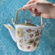 画像5: オールドナルミ　鳴海陶器　NARUMI　茶器セット　急須　湯飲み　モダンリーフ柄　花柄 (5)