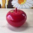 画像1: 真っ赤なりんごのようなシュガーポット　プラスチック製 (1)