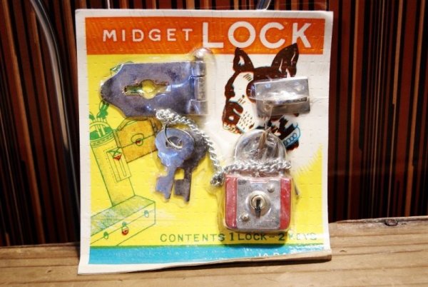 画像1: MIDGET　LOCK　ミニ鍵セット　レッド　KS2 (1)
