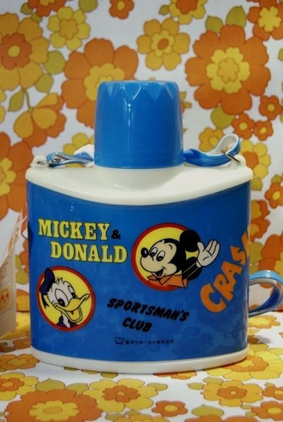 画像1: 象印ディズニー水筒ワイド750ｍｌ　ミッキー＆ドナルド　ブルー　KS4 (1)