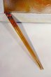 画像1: 木製箸　ハイビスカス　花柄(大人サイズ22.5cm)H48 (1)
