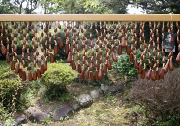 画像1: ナルサ珠のれん　木製　ナチュラルモダン　KG37 (1)