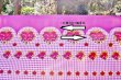 画像2: レトロポップ　ビニールテーブルクロス　花柄　チェック　ピンク　カット売り　NS113 (2)