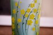 画像3: 黄色小花のグラス　グリーン　すりガラス　G431 (3)