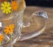画像7: アデリア　デイジー花柄　ガラス製カップ&ソーサー　状態２種　C321 (7)