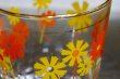 画像5: アデリア　クラウン冠水瓶ガラスピッチャー　デイジー花柄　オレンジ　PG24 (5)