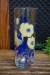 画像2: ADERIAアデリアグラス　タンブラー　ゾンビーグラス　椿　花柄ブルー　モダン　G516 (2)