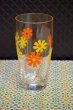 画像1: アデリア　デイジー花柄グラス　オレンジ花柄　タンブラー　G528 (1)
