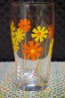 画像2: アデリア　デイジー花柄グラス　オレンジ花柄　タンブラー　G528 (2)