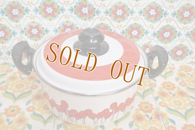 画像3: 象印　ホーロー両手鍋　可愛いレーヌシリーズ　デート（赤）　花柄　２０ｃｍ　HN120 (3)