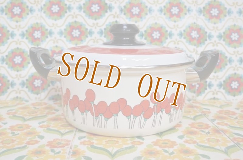 画像2: 象印　ホーロー両手鍋　可愛いレーヌシリーズ　デート（赤）　花柄　２０ｃｍ　HN120 (2)