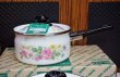 画像2: 象印ホーローウェアパピーシリーズアーカディア　花柄　琺瑯　片手鍋・両手鍋　HN123 (2)