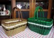 画像15: 復刻版　レトロな買い物籠　セロ編み籠　　日本製　各色　SZ384 (15)