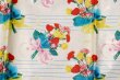 画像3: 昭和レトロ包装紙　昔の包装紙　１枚　モダン花柄　花束ブーケ　ブルーライン　KF74 (3)