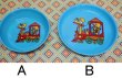 画像2: プラスチック食器　あひるの機関車　丸皿プレート　ブルー　サイズ２種　PS16 (2)