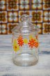 画像1: ADERIA　アデリアオレンジデイジー花柄　ガラスキャニスター　GC141 (1)