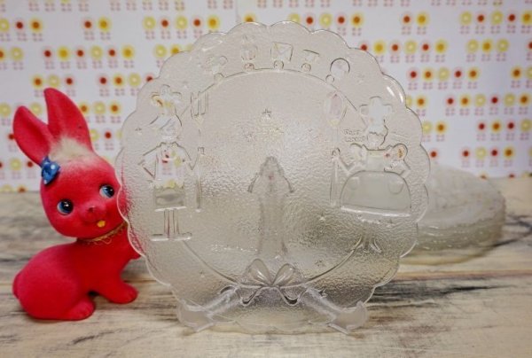 画像1: 田村セツコ　レトロファンシーなガラスプレート皿セット　2枚　5枚　各種　GUS49 (1)