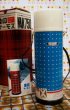 画像1: ちょっとアウトレット象印サーモス魔法瓶水筒０．７５ℓ　ブルー水玉　まつげ付き象　ST145 (1)