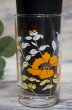 画像6: 大きなオレンジの花柄グラス　タンブラー　グラデーション　芥子　G467 (6)
