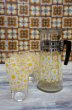 画像1: ADERIA　アデリア　花柄ガラスピッチャー&グラス6個セット　タンブラー　レトロポップ　マーガレット　PG52 (1)