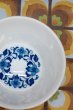 画像1: レトロポップ　ブルー花柄食器　ミニサラダサイズ　ボウル　北欧風　PS143 (1)