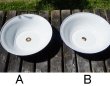 画像8: シロクマ印　福島　フクシマホーローボウル　ホーロー洗面器　医療用手洗い　　３２ｃｍ　状態２種　HB25 (8)