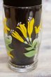 画像4: レトロポップ　イエロー　グラデーショングリーン　花柄グラス　タンブラー　百合　G324 (4)