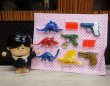 画像1: ミニ怪獣しゃてき★射的　ピストル　恐竜　玩具セット　OM520 (1)