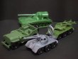 画像1: 昭和玩具★戦車　ジープ　など4台セット　ミリタリー　車　おもちゃ　OM546 (1)
