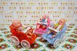 画像3: 昭和の玩具★赤ちゃんベビーカーセット　ガラガラ　ヴィンテージ人形　各色　OM553 (3)