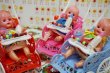 画像1: 昭和の玩具★赤ちゃんベビーカーセット　ガラガラ　ヴィンテージ人形　各色　OM553 (1)
