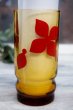 画像3: ADERIA　アデリア　アンバーグラス　赤い花柄　モダン　G807 (3)