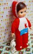画像4: 昭和レトロな抱き人形　鳴き人形　赤ちゃん　赤　うさぎスタイ　デッドストック　OM608 (4)
