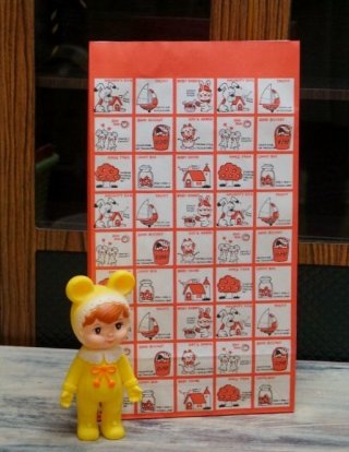 ヴィンテージ　紙袋 245・レトロデザイン 薬袋 各20枚 計40枚セット ラッピング