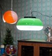 画像5: 日立　家庭用吊り下げ型蛍光灯器具　照明ライト　グリーン　ヴィンテージ　　KG618 (5)