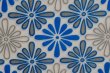 画像2: 昭和レトロ包装紙　青い花　ブルー　フラワー柄　KF155 (2)