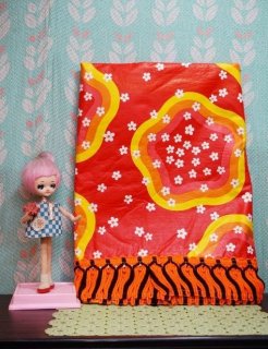 レトロポップ 花柄こたつ掛け フラワー マルチカバー ソファ