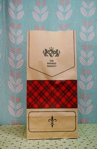 画像1: シモジマ　クラウンチェック　紙袋　KF187 (1)