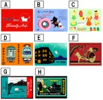 画像1: ハッピーエコワークオリジナル　浪漫猫　ポストカード AC2 (1)