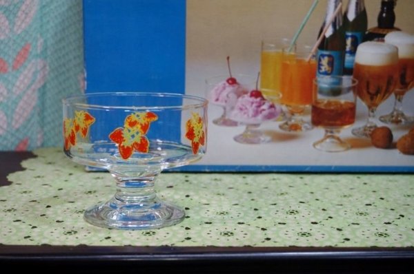 画像1: 佐々木ガラス　ラブリー5アイスクリームカップ　デザートグラス　いちご　ストロベリー　1個　GU135 (1)