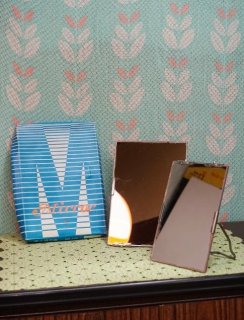資生堂 花椿会 ハンドミラー 手鏡 ローザリー モダン アンティーク VTG 資生堂 花椿会 ハンドミラー 手鏡 ローザリー モダン