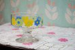 画像3: アイスクリームカップ　デザートグラス　ポップ花柄　ブルー　グリーン　GU143 (3)