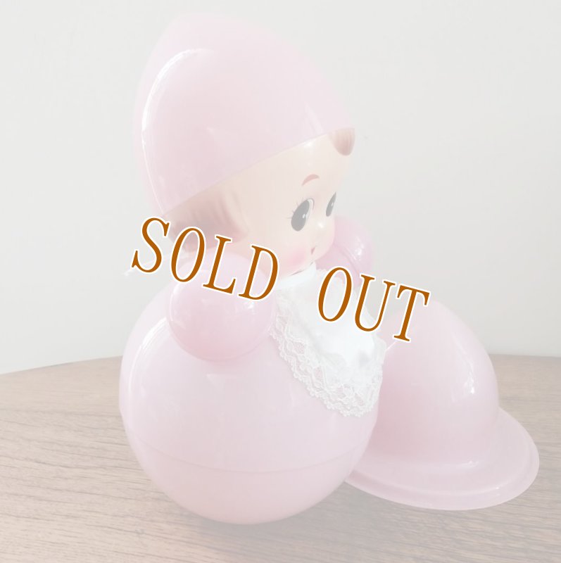 画像4: 復刻　なるちゃんが遊んだとんがり帽子のおきあがりこぼし　Ｍ　つば付き帽子付き　ライトピンク　GN10 (4)