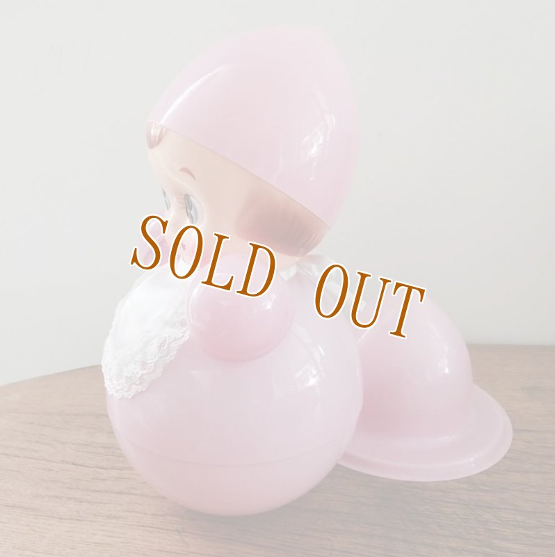 画像5: 復刻　なるちゃんが遊んだとんがり帽子のおきあがりこぼし　Ｍ　つば付き帽子付き　ライトピンク　GN10 (5)